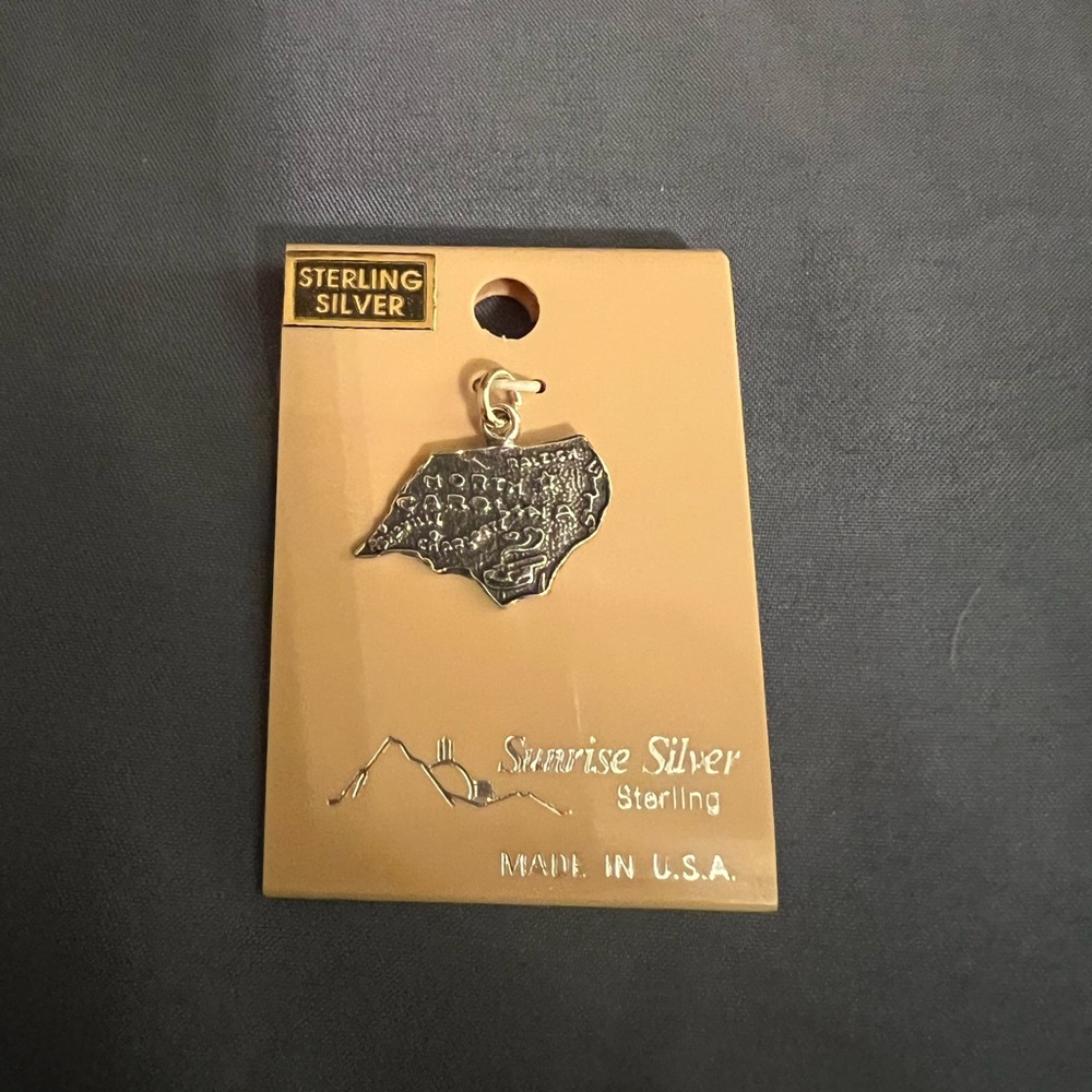 Sunrise Silver, Sterling Silver Made in USA, North Carolina Charm, new with pkg.